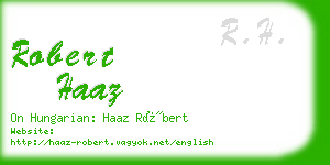robert haaz business card